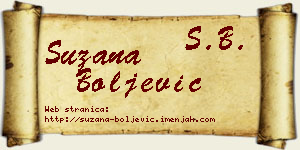 Suzana Boljević vizit kartica